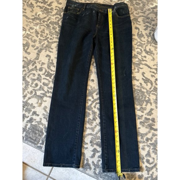 Ralph Lauren jeans dark wash slightly distressed size women's 14 - Picture 3 of 9